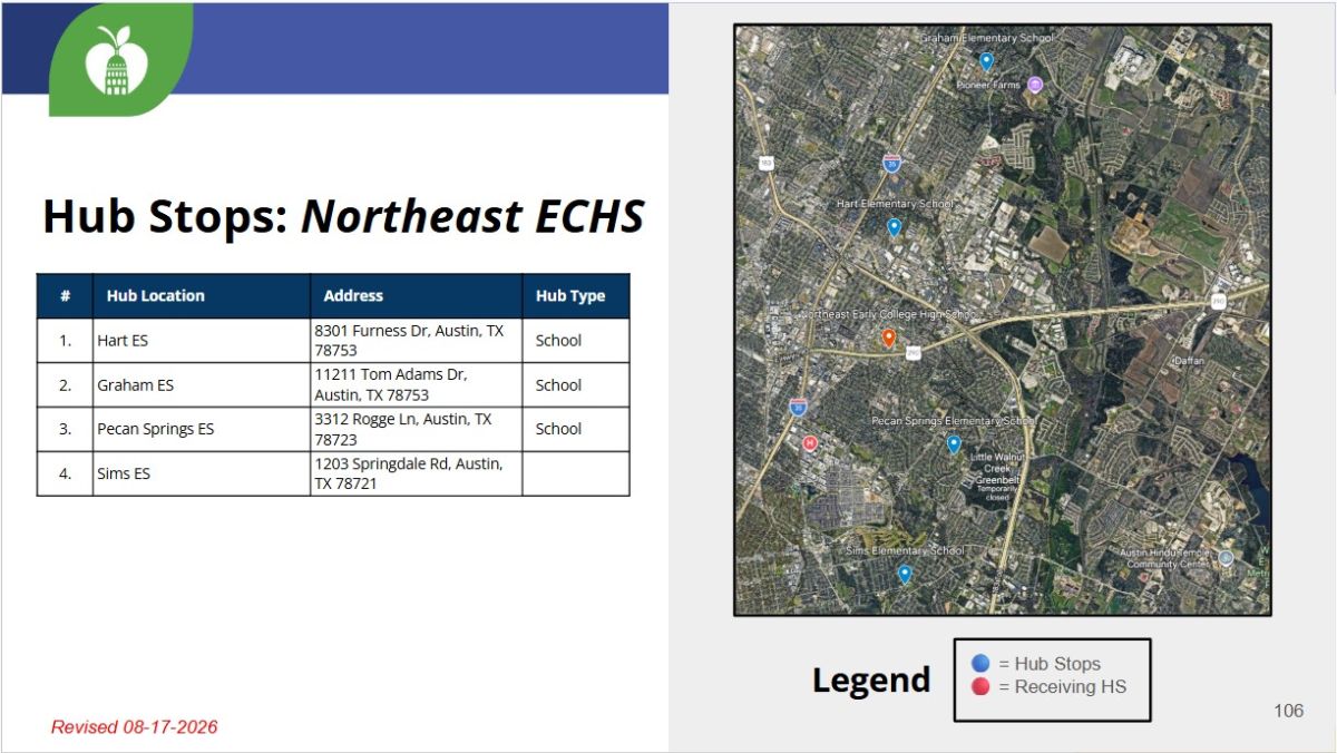 Image detailing bus hub locations